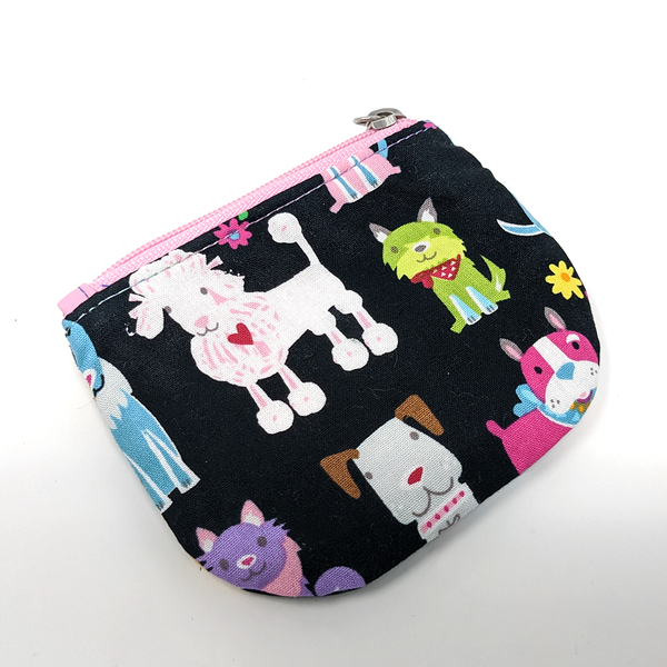 Puppies Mini Zippered Wallet Pouch