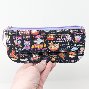 Anime-themed Zippered Wallet Pouch