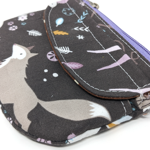 Winter Animals Mini Zippered Wallet Pouch