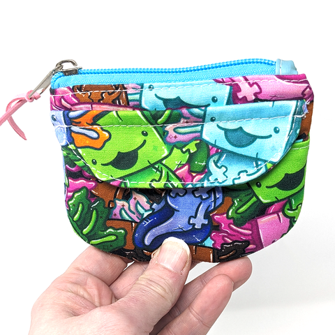 Axolotl Mini Zippered Wallet Pouch