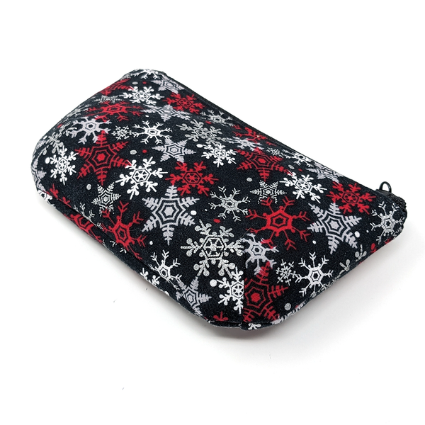 Winter Snowflakes Small Weekender Zipper Pouch